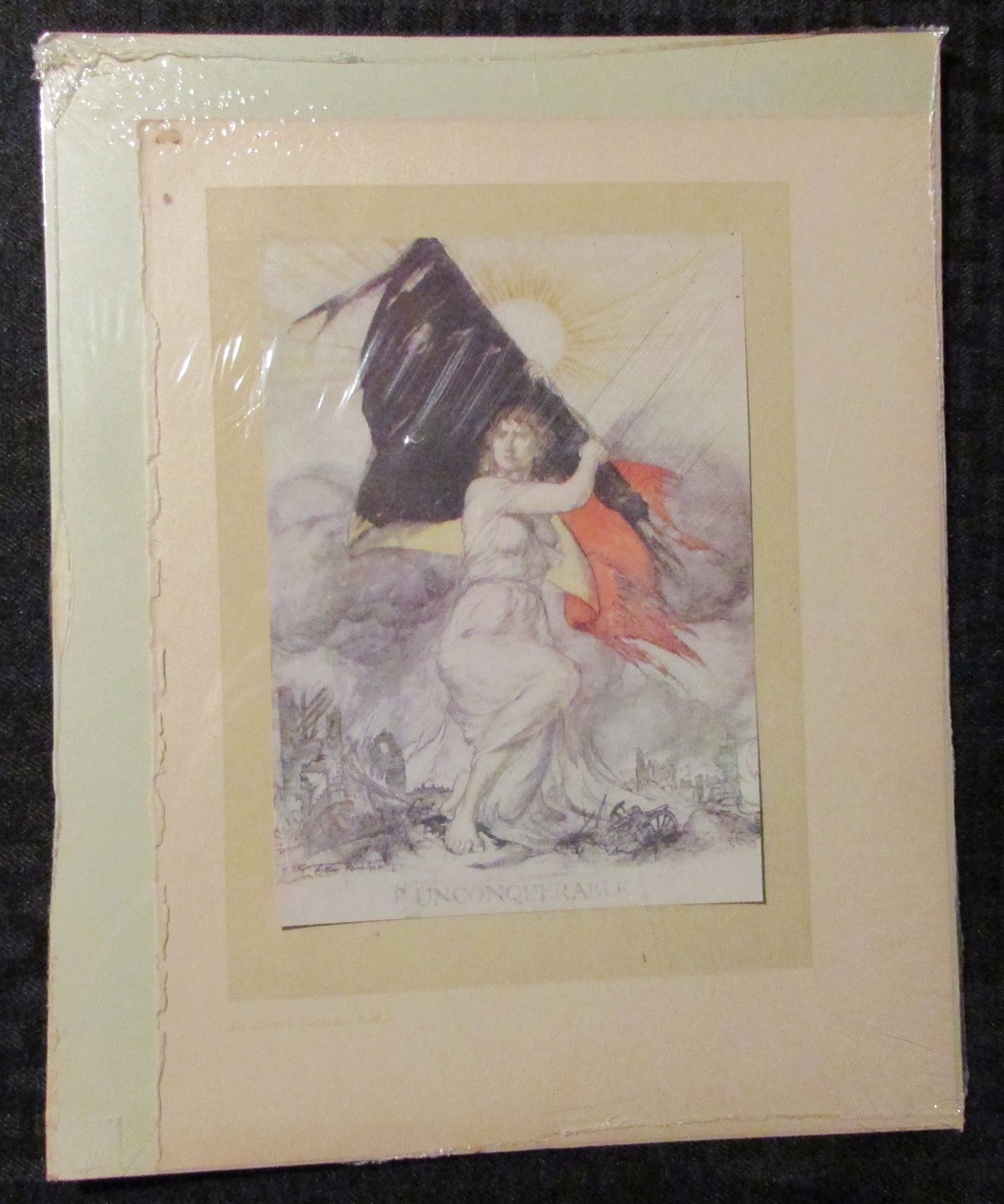 Vintage UNCONQUERABLE by Arthur Rackham RWS 5x7