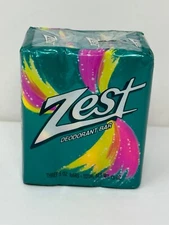 Vintage 1988 3Pk Original Zest Deodorant Bar Soap 5oz Bar Sealed Made In USA Z4