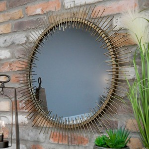 Antique Gold Sunburst Wall Mirror vintage art deco home ...