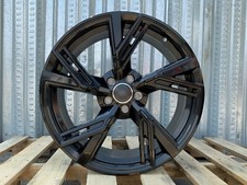 18x8 Gloss Black Wheels Fits Audi A4 A5 A6 A8 Q5 Tt Rims Set 4