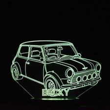 Car Night Light | Mini Cooper| Personalised Classic Car | Car | Mini | Mini One