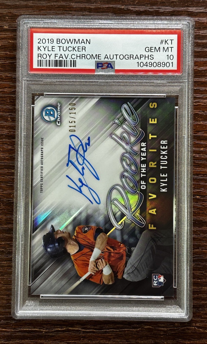 Kyle Tucker - 2019 Bowman Chrome Rookie Auto /150 ROY ROYFA-KT - PSA 10 GEM MINT