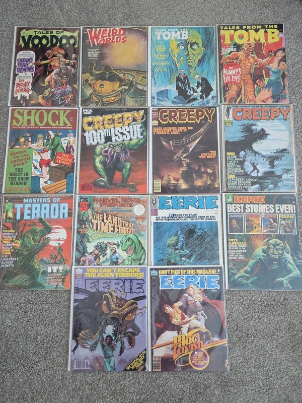 1970s Horror Magazine Lot Warren Eerie Voodoo Tomb Weird Creepy 14