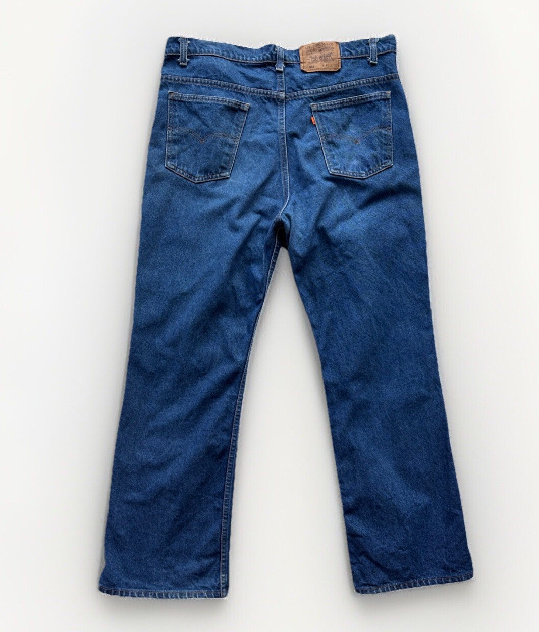 Vintage 70s Levi's 517 Jeans Men's 40x30 Blank Orange Tab RARE