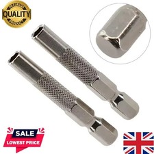 2x Hex Shank 1/4 Insert Bit Adapter To Electric Screwdriver 4mm Socket Holder