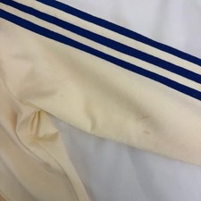 Adidas Ivory Tricolor Track Top with Butterfly Embroidery L