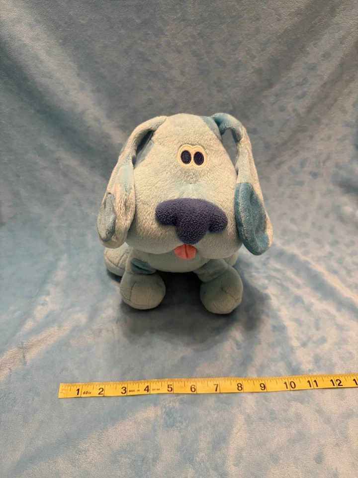 🐾 RARO GRANDE🌟 Pistas Azuis Ponderadas Cachorro de Pelúcia Viacom Nick Jr. Brinquedo Vintage - Imagem 2 de 4