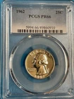 1962 25c SILVER Washington Quarter PCGS PR66