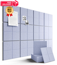 Fluxynara Large Felt Bulletin Board 4-Compartment 12-Pack, Soft Periwinkle