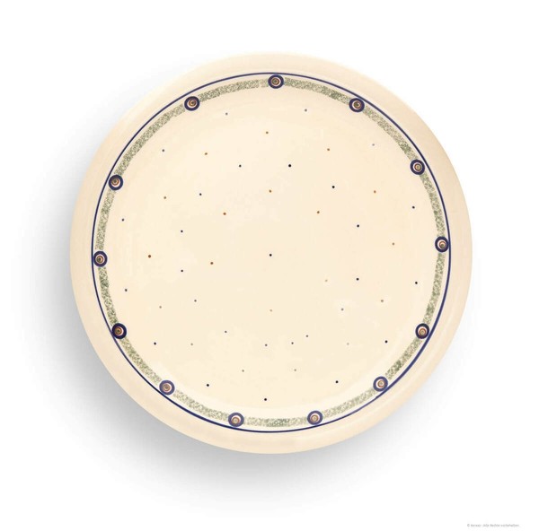 Original Bunzlauer Keramik GroßEr Flacher Pizzateller Ø27.2 Cm H=3.0Cm Dekor 114-image