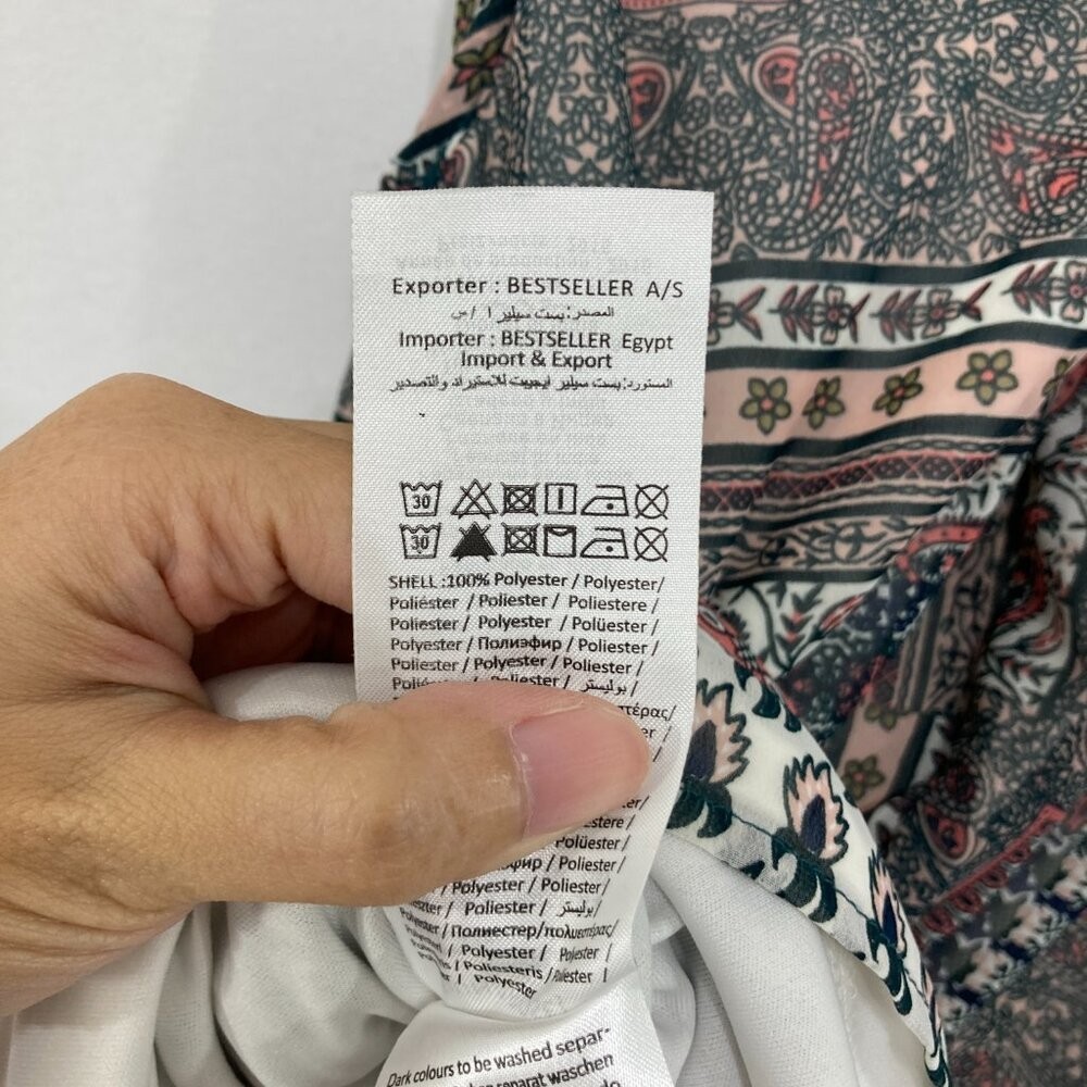 Junarose size 14 Multicolor Patchwork Boho Print … - image 9