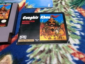 #1055 Genghis Khan (Nintendo NES) Complete in Box w/ Poster CIB