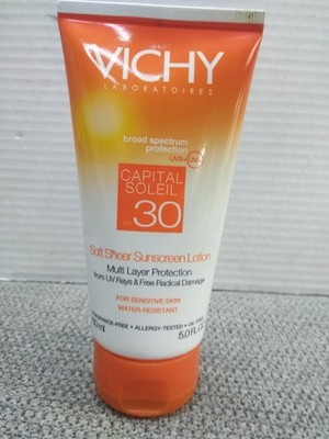 Vichy Capital Soleil SPF30 SOFT SHEER SUNSCREEN LOTION, SENSITIVE SKIN, 5.OZ NEW