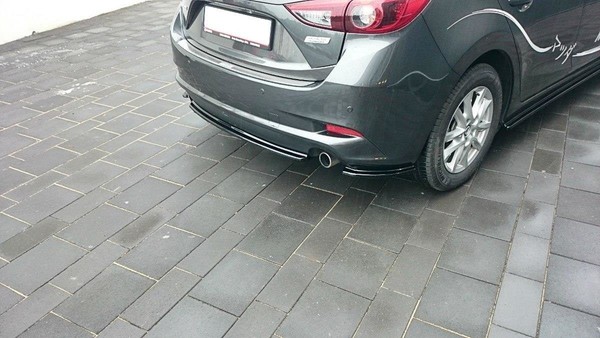 Maxton Design Diffusor Heckansatz Passend FüR Mazda 3 BM (Mk3) FL Schwarz Hochgl-image
