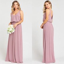 Show Me Your Mumu Kendall Maxi Dress in Antique Rose Chiffon Size XS