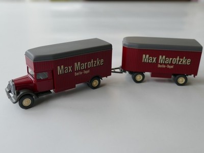 Wiking Lkw 1:87 mit Anhänger Matz Marotzke, Berlin
