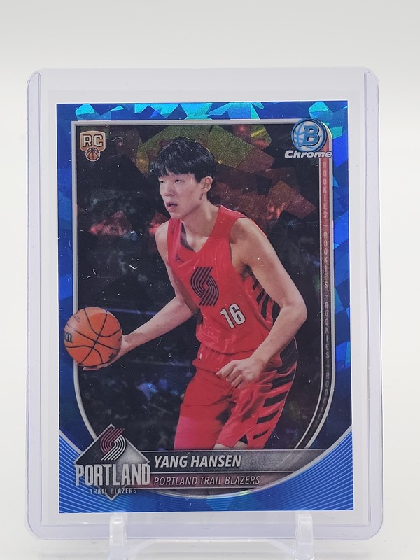 YANG HANSEN 2025-26 BOWMAN CHROME ROOKIE SAPPHIRE EDITION REFRACTOR Q5759