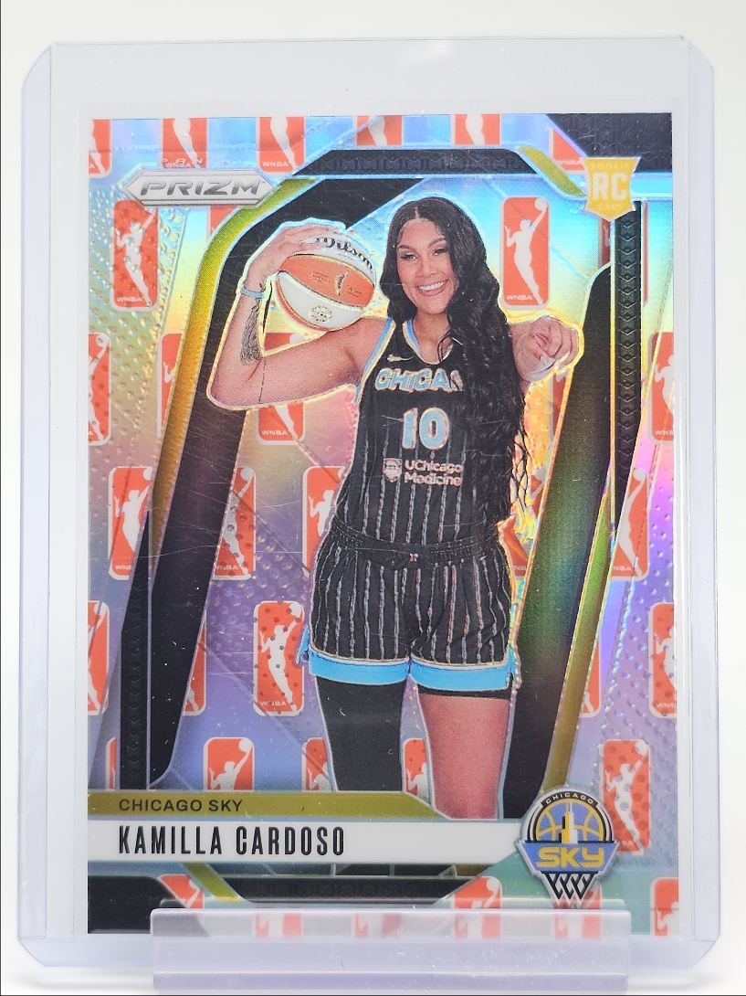 KAMILLA CARDOSO 2024-25 PRIZM WNBA ROOKIE WNBA LOGO SILVER #149 A RC Q3704