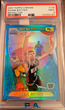 2001-02 NBA Topps Chrome Shane Battier RC Refractor Rookie Low Pop Graded PSA 9