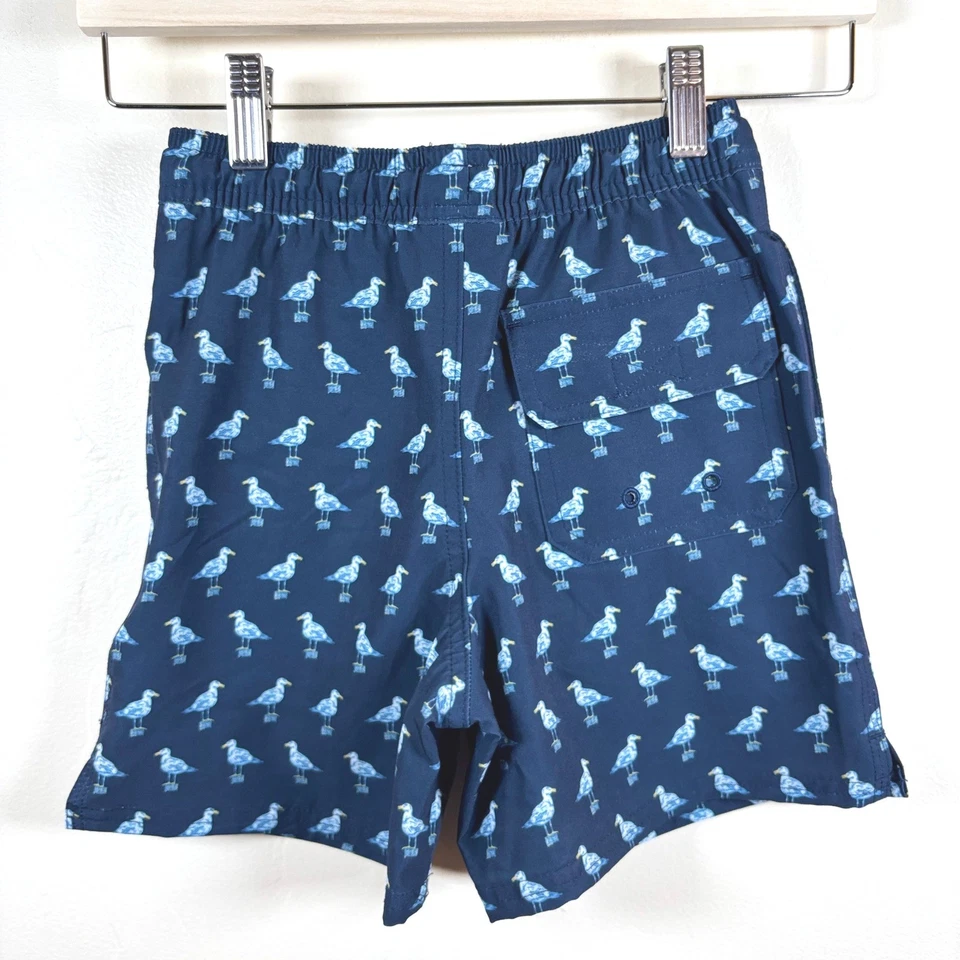 Vineyard Vines Boy's Chappy Trunks Seagull Perch Navy Sz 7 Swim Shorts Beach NWT - Image 2 of 4