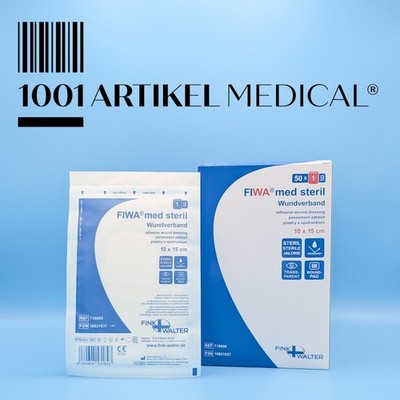 FIWA med steril Wundverband transparent 10 x 15cm 50 St. - PZN 10821637 MHD 2029