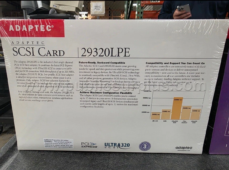 Adaptec ASC-29320LPE PCI-E Ultra320 SCSI Controller Card - Image 3 of 3