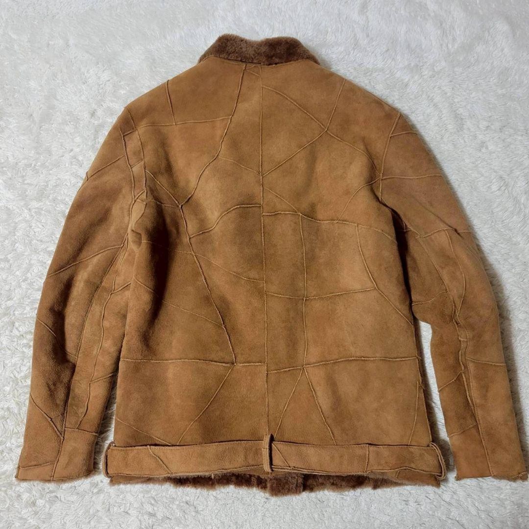 Glamb Real Shearling Patchwork Double Riders Jack… - image 3