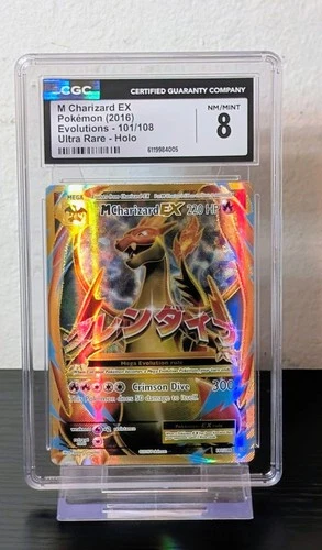 M Charizard EX 101/108 CGC 8 (Full Art)  Evolutions Holo-Ultra Rare-Pokemon