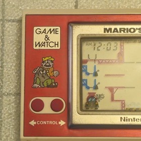Mario's Cement Factory *TESTED* (Game & Watch, 1983, ML-102) Non-OEM Batt Cover
