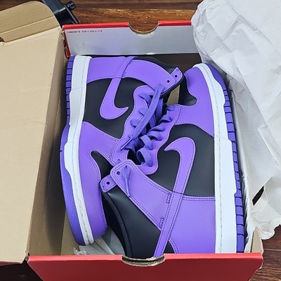 Nike Dunk High Men s High Top Lace-Up Purple/Black/White Colorblock Sneaker