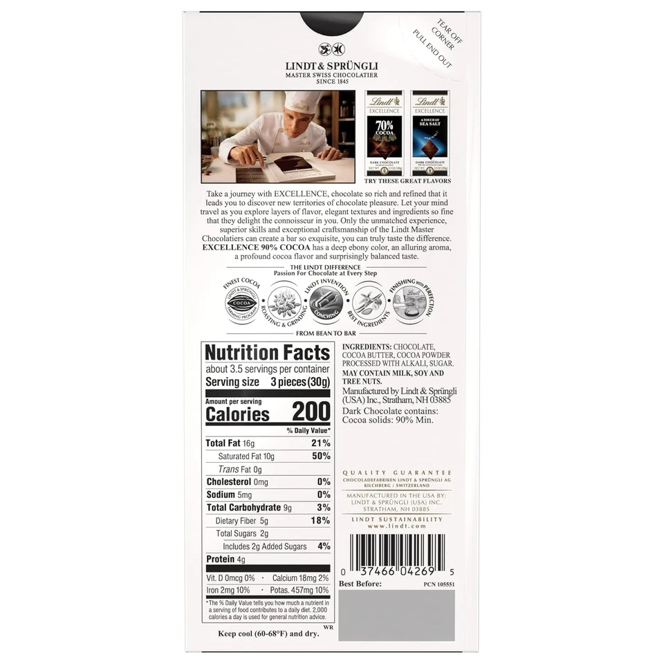 EXCELLENCE 90% Cocoa Dark Chocolate Bars - Halloween 12 Pack, 3.5 Oz Each - Image 3 of 4