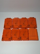 Lot of 8 - Nerf Dart Gun 6 Round Ammo Magazine Clip N-Strike Elite Orange Used