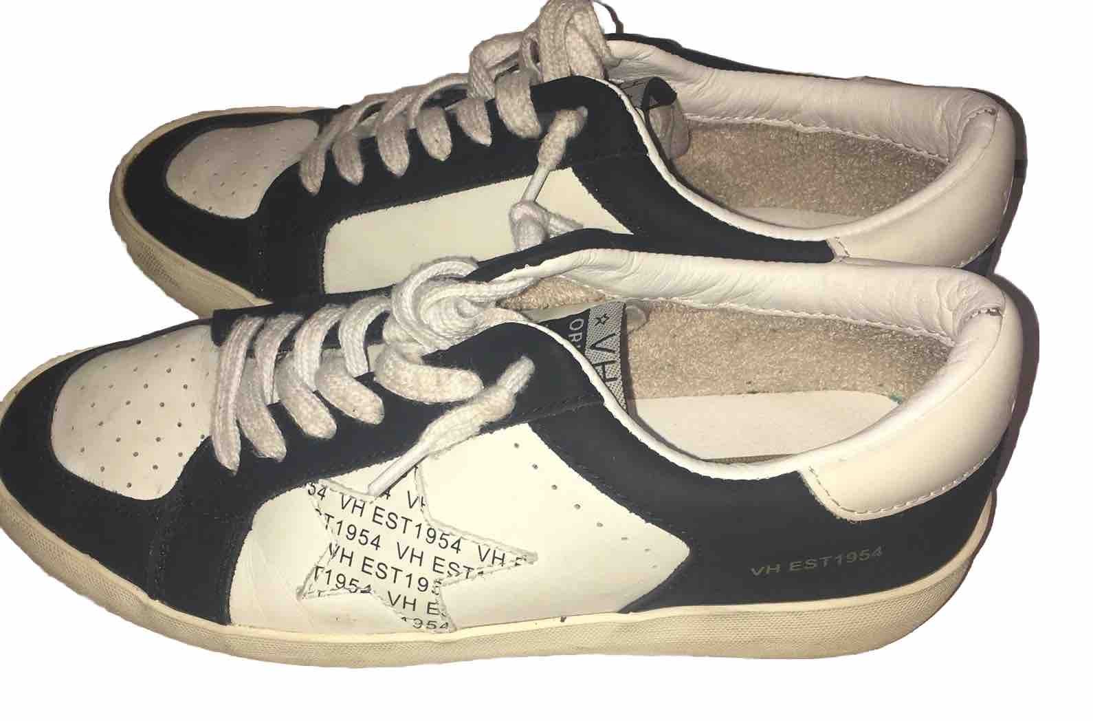 Vintage  Havana Sneakers Size M10, W8.5 Reflex Black White Rare Logo Star image 6