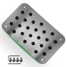 Car Truck Floor Mat Carpet Pad Plate Foot Pedal Rest Pedal Aluminum Silvery