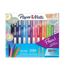NEW Paper Mate Flair Felt Tip Pens, Bold and Medium Point, 0.7 mm 20 Pack