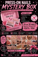 Mystery Press On Nails Box | 24-30 N&auml;gel | Luxus Handmade Style | Wiederverwendbar |...