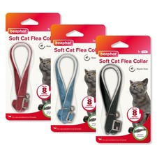 Beaphar Cat Flea Collar Velvet Stylish Flea Repellent Collar with Bell