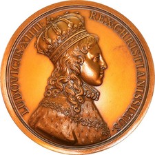 Frankreich, Medaille, VIlle de Reims, Sacre de Louis XIV, History, 1981, Molart