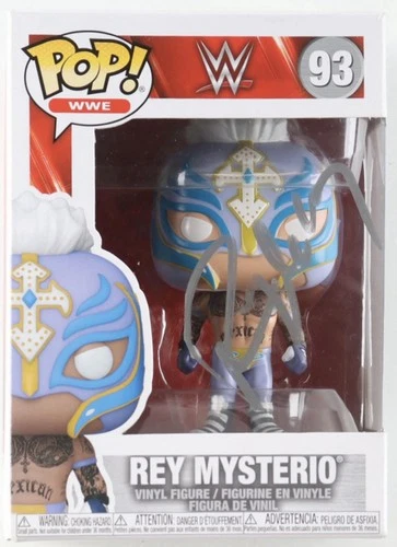 Rey Mysterio Signed WWE #93 Funko Pop (JSA)
