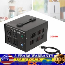 3000 Watt Voltage Converter Power Transformer Heavy Duty Step Up/Down 110V- 220V