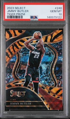 JIMMY BUTLER 2023-24 SELECT TIGER PRIZM SSP COURTSIDE #240 HEAT PSA 10 