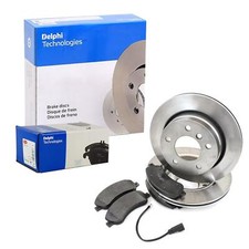 DELPHI Satz Bremsbeläge + Bremsscheiben belüftet hinten für Audi A8 4D2 4D8