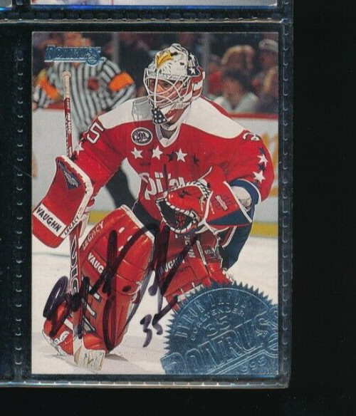 1994-95 Donruss #175 Byron Dafoe Rookie Tough Capitals Signed Autograph (IM59)