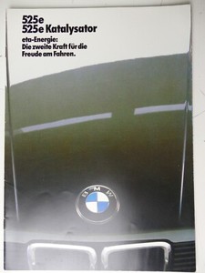 BMW AG Katalog Händlerstempel 525e 525e Katalysator 1/85 FT-377