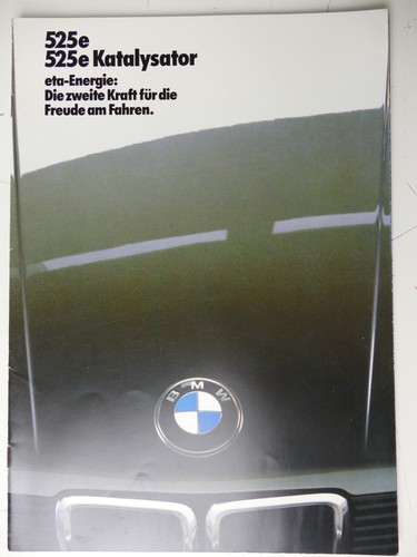 BMW AG Katalog Händlerstempel 525e 525e Katalysator 1/85 FT-377