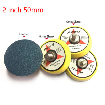 2 Inch 50mm Leather Sanding Polishing Backing Pad M6/M8 Thread for Air Sander