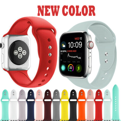 For Apple Watch Series 7/6/5/4/3/2 Replacement Soft Silicone