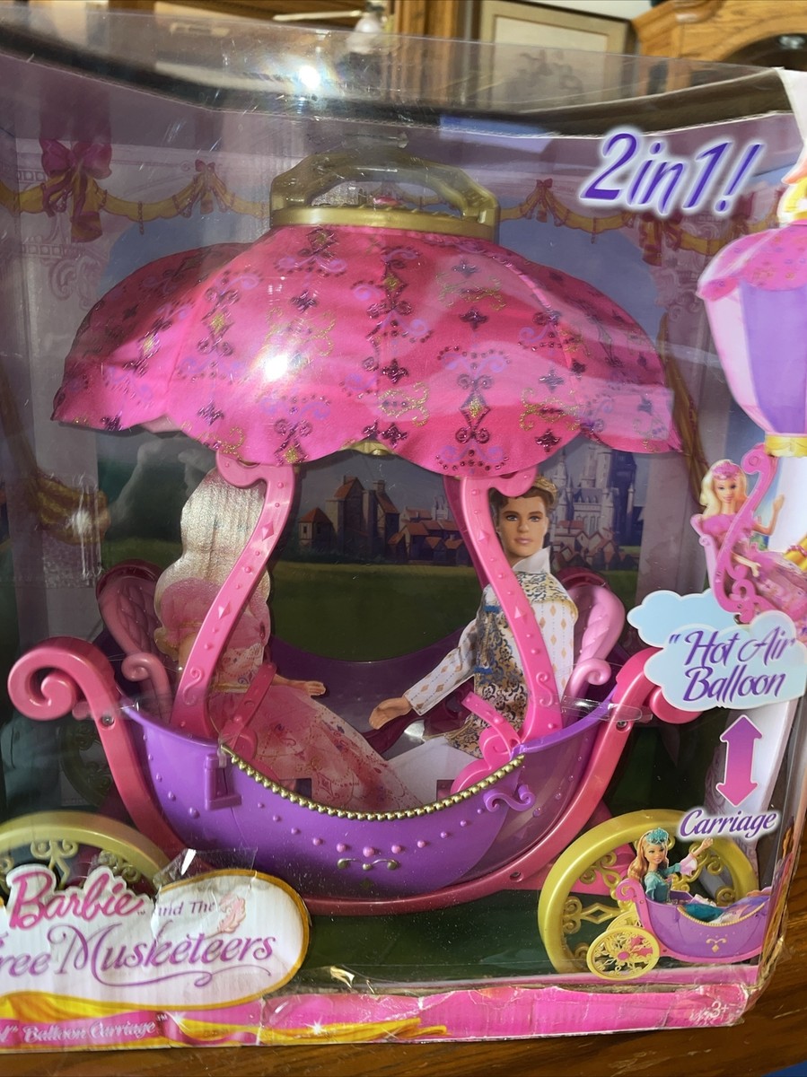 RARE Barbie Three Musketeers Magical Balloon Carriage No Dolls