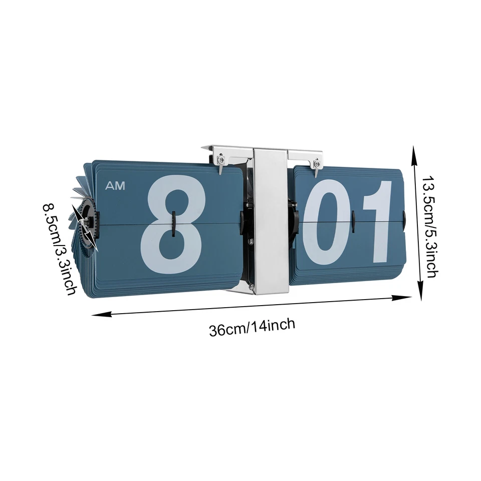 Flipping Out Wall and Tabletop Flip Clock Retro Vintage Style Table Watch Quartz - Image 2 of 4