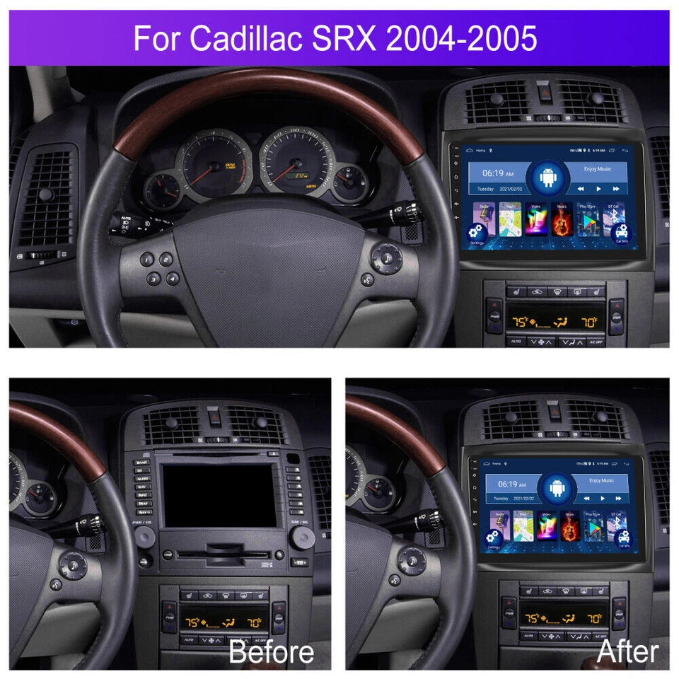 Android 13 Apple Carplay Car Stereo Radio GPS Navi BT For 2003-2007 Cadillac CTS Foto 4 de 4